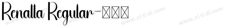 Renatta Regular字体转换